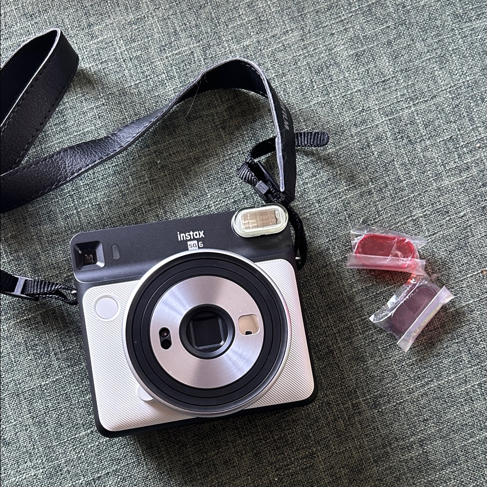 Instax Black and Silver Instant Camera